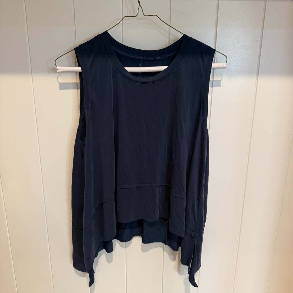 Navy Blue Tiered Layered Tank Top